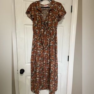 Brand “ C+D+M “size L, caramel color with floral print